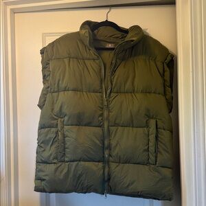 Free People Movement Olive Green Puffer Vest
